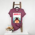 Boston Terriers Jowls Dog Mom Dog Dad Women's Heather T-Shirt Heather Maroon