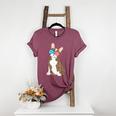 Brindle Boston Terrier Dog Patriotic Shirt USA Flag Women's Heather T-Shirt Heather Maroon