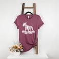 Bull Terrier Skeleton Birthday Halloween Kids Women's Heather T-Shirt Heather Maroon