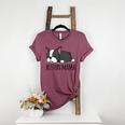 Cute Boston Terrier Boston Mama Women's Heather T-Shirt Heather Maroon