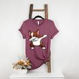 Dabbing Red Boston Terrier Dab Dance Dog Men Women Kids Women's Heather T-Shirt Heather Maroon
