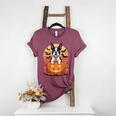 Halloween Retro Boston Terrier Women's Heather T-Shirt Heather Maroon