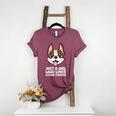 Just a Girl Who Loves Boston Terriers Women's Heather T-Shirt Heather Maroon
