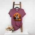 Pumpkin Boston Terrier Costume On Boston Terrier Halloween Women's Heather T-Shirt Heather Maroon