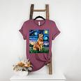 Red Heeler Starry Night Cattle Dog Colorful Art By Aja For Men Women Girls Kids Women's Heather T-Shirt Heather Maroon