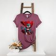 Super Power Superhero Boston Terrier Dog For Men Women Kids Women's Heather T-Shirt Heather Maroon