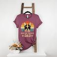 Vintage Boston Terrier Dad Dog Lovers Father's Day Tee Women's Heather T-Shirt Heather Maroon