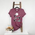 Xmas Tree Santa Riding Boston Terrier Christmas Women's Heather T-Shirt Heather Maroon