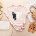 Best Dog Dad Ever Boston Terrier Dog Lover For Dad Men Women Girls Kids Women's Heather T-Shirt Heather Peach
