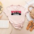 Boston Strong Logo Vintage Boston City Skyline Women's Heather T-Shirt Heather Peach