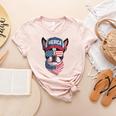 Boston Terrier 4th Of July US Merica Bostie Dog Patriotic For Men Women Kids Women's Heather T-Shirt Heather Peach