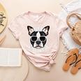 Boston Terrier Dad Father’s Day Dog Dad Men’s Women's Heather T-Shirt Heather Peach