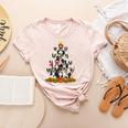 Boston Terrier Dog Christmas Tree Santa Hat Xmas Pajama Men Women Kids Women's Heather T-Shirt Heather Peach
