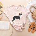 Boston Terrier Dog Mom Woman Women Women's Heather T-Shirt Heather Peach
