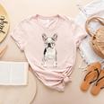 Boston Terrier Dog Motif Pet Art Boston Terrier For Men Women Kids Women's Heather T-Shirt Heather Peach