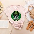 Boston Terrier Dog St Patricks Day Irish Pet Lover Men Women Kids Women's Heather T-Shirt Heather Peach