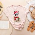 Boston Terrier Dog Ugly Christmas Dog Xmas For Men Women Kids Women's Heather T-Shirt Heather Peach