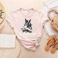 Boston Terrier Dog Untamed For Men Women Women's Heather T-Shirt Heather Peach