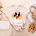 Boston Terrier Grandpa Dog Owner Boston Terrier Women's Heather T-Shirt Heather Peach