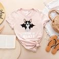 Boston Terrier Halloween Shirt Did Someone Say Treat Women's Heather T-Shirt Heather Peach