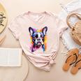 Boston Terrier Lover Pop Art Color Boston Terrier Dog For Men Women Girls Kids Women's Heather T-Shirt Heather Peach