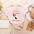 Boston Terrier Mom American Gentleman Dog Lover Mother's Day Women's Heather T-Shirt Heather Peach
