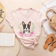 Boston Terrier Mom Mother's Day Women's Heather T-Shirt Heather Peach