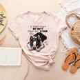 Boston Terrier Shirt I Didn't Fart My Butt Blew You A Kiss Women's Heather T-Shirt Heather Peach