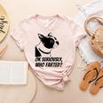 Boston Terrier Shirt Ok Seriously Who Farted Women's Heather T-Shirt Heather Peach