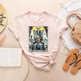 Boston Terrier Tarot Card Dog Women's Heather T-Shirt Heather Peach