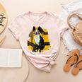 Boston Terrier s Mid-Century Modern Art s Street Grunge Women's Heather T-Shirt Heather Peach
