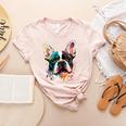 Cute Boston Terrier Puppy Dog Art Lover Unique Painting For Men Women Kids Women's Heather T-Shirt Heather Peach