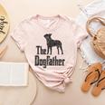 The Dogfather Boston Terrier Dog Funny Dog Gift T-Shirt For Men Women Girls Kids Women's Heather T-Shirt Heather Peach