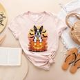 Halloween Retro Boston Terrier Women's Heather T-Shirt Heather Peach