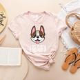 Just a Girl Who Loves Boston Terriers Women's Heather T-Shirt Heather Peach
