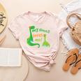 Kids My Nonna Loves Me Dinosaur Grandson Women's Heather T-Shirt Heather Peach