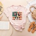 Patriotic Boston Terrier Dog Lover USA Flag 4th Of July For Men Women Kids Women's Heather T-Shirt Heather Peach