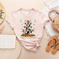 Ugly Sweater Christmas Tree Boston Terrier Dog Xmas Pajama Women's Heather T-Shirt Heather Peach