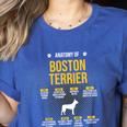 Anatomy Of Boston Terrier Dog Lover Women's Heather T-Shirt Heather True Royal