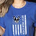 Best Boston Terrier Dog Mom Ever USA Flag For Men Women Kids Women's Heather T-Shirt Heather True Royal