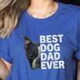 Best Dog Dad Ever Boston Terrier Dog Lover For Dad Men Women Girls Kids Women's Heather T-Shirt Heather True Royal