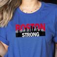Boston Strong Logo Vintage Boston City Skyline Women's Heather T-Shirt Heather True Royal