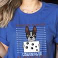 Boston Terrier American Gentleman Personal Stalker Dog Lover Women's Heather T-Shirt Heather True Royal