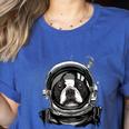 Boston Terrier Astronaut Shirt Spaceman Dog Space Lover Women's Heather T-Shirt Heather True Royal