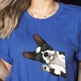 Boston Terrier Bostie Dog Kids Men Women's Heather T-Shirt Heather True Royal
