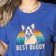Boston Terrier Boston-Bulldog Women's Heather T-Shirt Heather True Royal