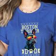 Boston Terrier Dad Boston Bull Bostie Dog Women's Heather T-Shirt Heather True Royal