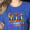 Boston Terrier Dog Halloween Christmas Hallothanksmas Men Women Kids Women's Heather T-Shirt Heather True Royal