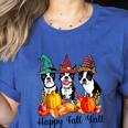 Boston Terrier Dog Lover Fall Ya'Ll Halloween Costume Men Women Women's Heather T-Shirt Heather True Royal