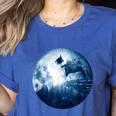 Boston Terrier Dog Moon Dog Mom Dad Women Men Dog Lovers Women's Heather T-Shirt Heather True Royal